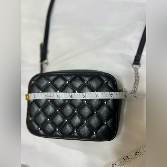 NWT Rebecca Minkoff Diamond Quilt Studded Top Zip Crossbody Camera Bag Purse - Picture 10 of 11